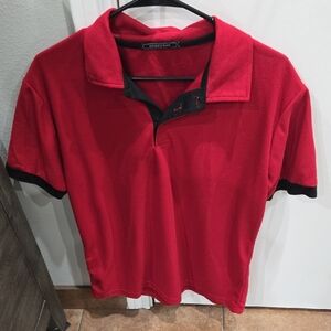 St. John's Bay Red Polo with Black Trim